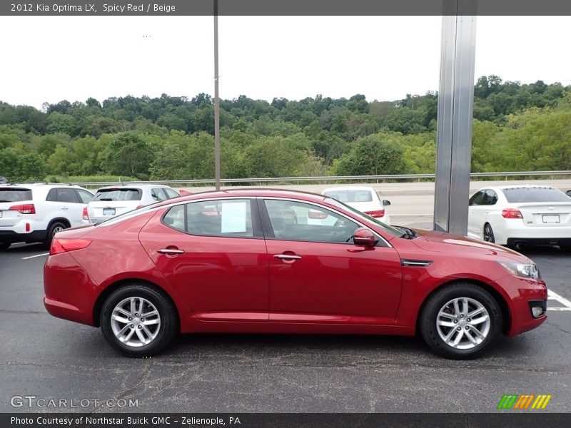 Spicy Red / Beige 2012 Kia Optima LX