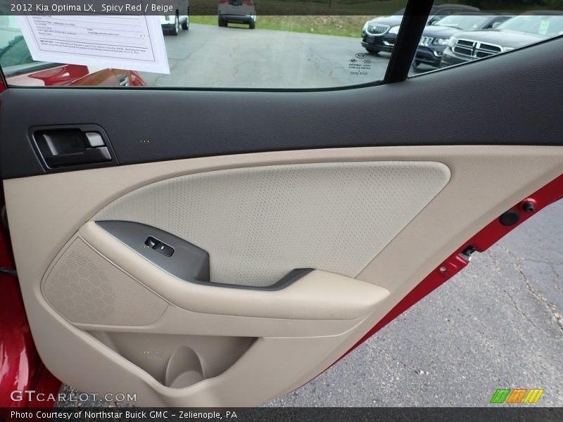 Spicy Red / Beige 2012 Kia Optima LX