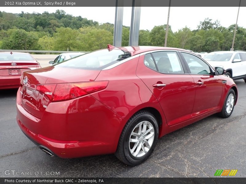 Spicy Red / Beige 2012 Kia Optima LX