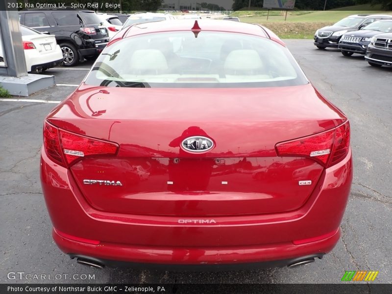 Spicy Red / Beige 2012 Kia Optima LX