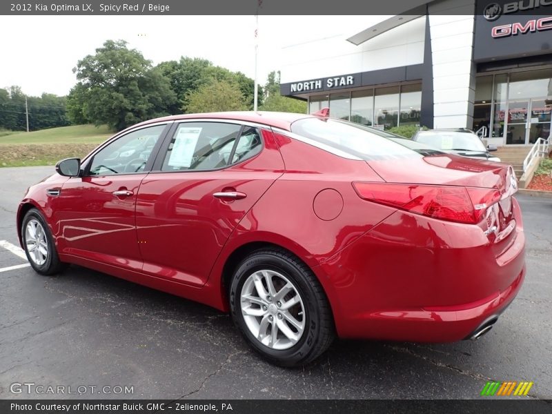 Spicy Red / Beige 2012 Kia Optima LX