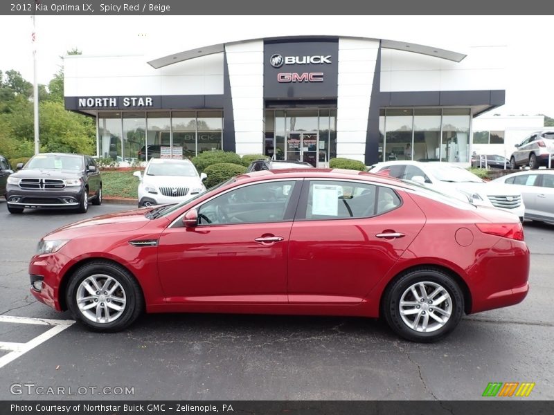 Spicy Red / Beige 2012 Kia Optima LX