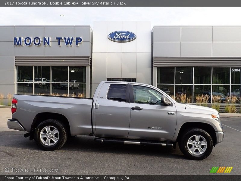 Silver Sky Metallic / Black 2017 Toyota Tundra SR5 Double Cab 4x4