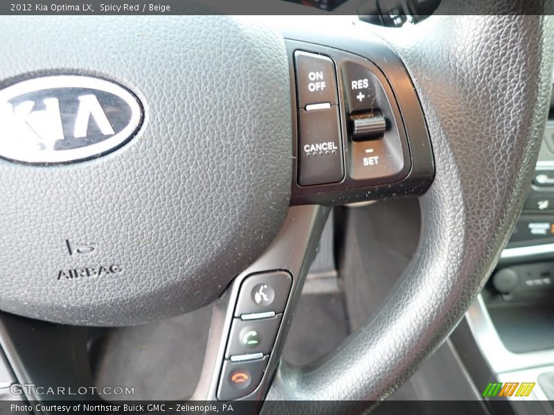 Spicy Red / Beige 2012 Kia Optima LX