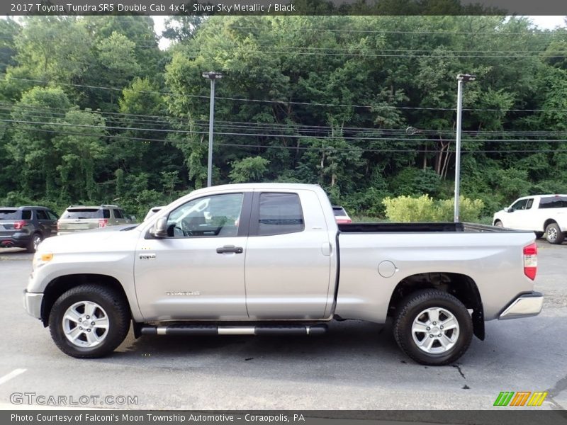 Silver Sky Metallic / Black 2017 Toyota Tundra SR5 Double Cab 4x4