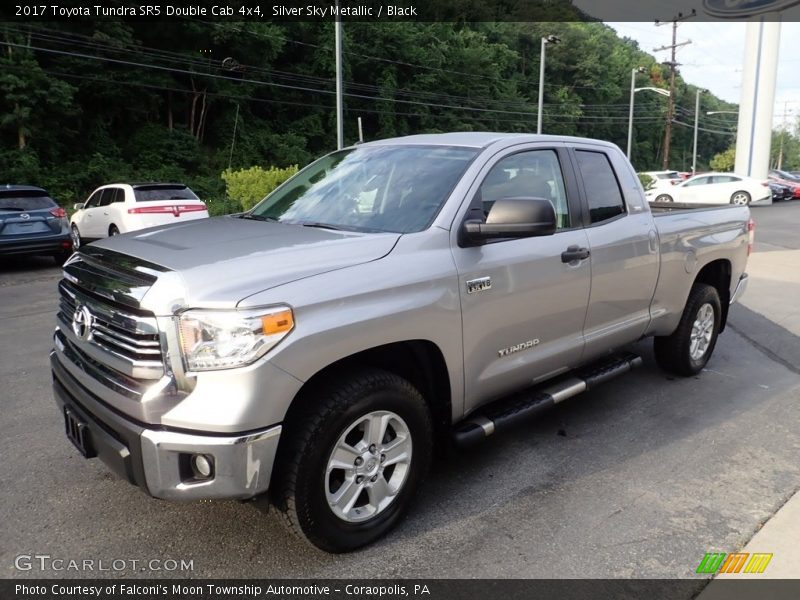 Silver Sky Metallic / Black 2017 Toyota Tundra SR5 Double Cab 4x4
