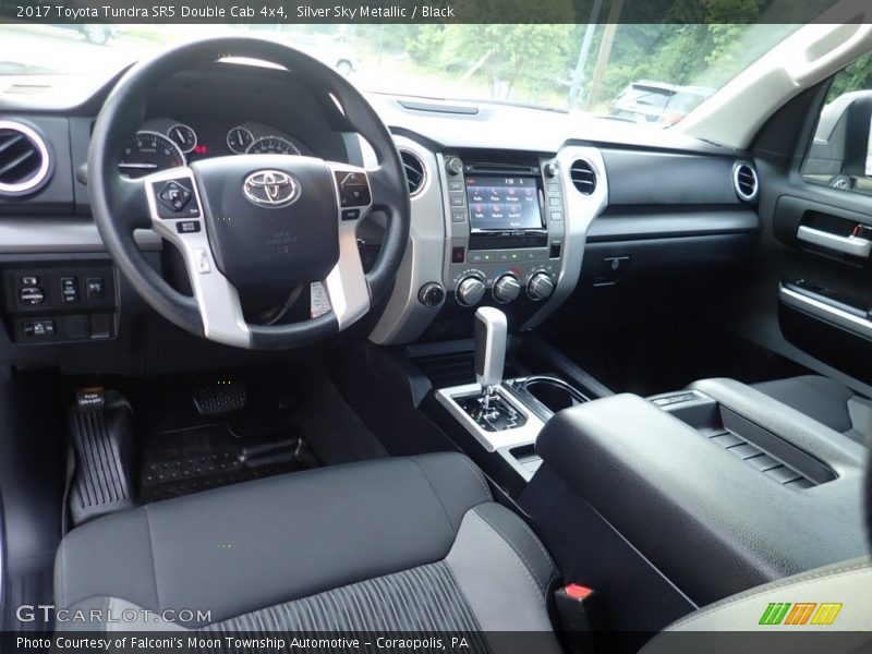 Silver Sky Metallic / Black 2017 Toyota Tundra SR5 Double Cab 4x4