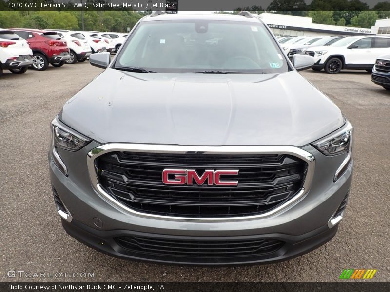 Satin Steel Metallic / Jet Black 2020 GMC Terrain SLE AWD
