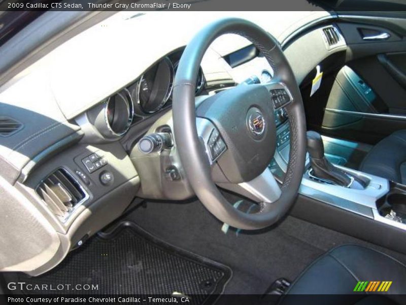 Thunder Gray ChromaFlair / Ebony 2009 Cadillac CTS Sedan