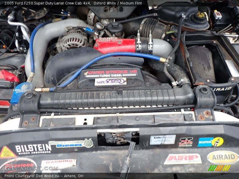 Oxford White / Medium Flint 2005 Ford F250 Super Duty Lariat Crew Cab 4x4