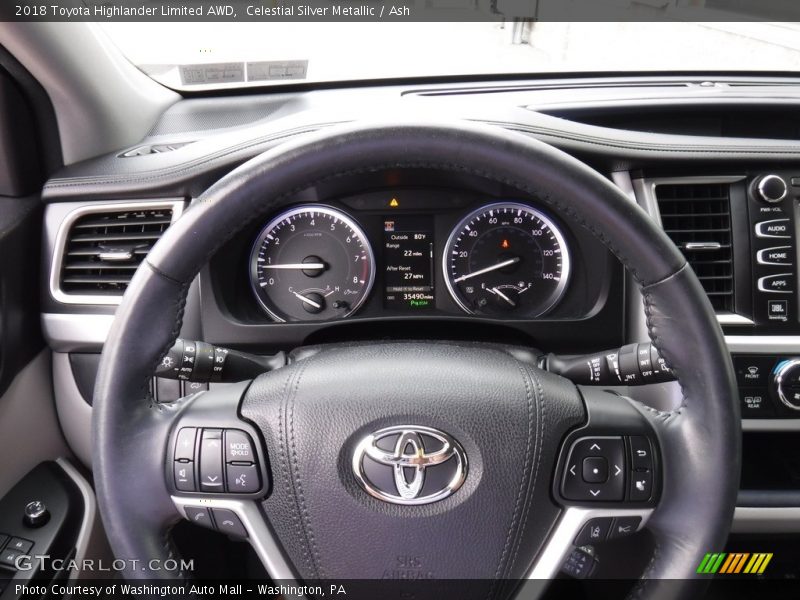 Celestial Silver Metallic / Ash 2018 Toyota Highlander Limited AWD