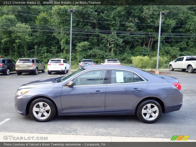 Atlantis Blue Metallic / Jet Black/Titanium 2013 Chevrolet Malibu LS