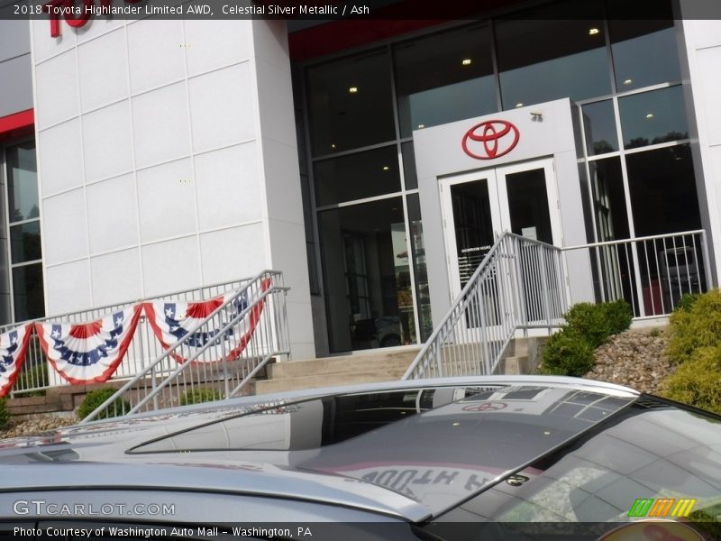 Celestial Silver Metallic / Ash 2018 Toyota Highlander Limited AWD