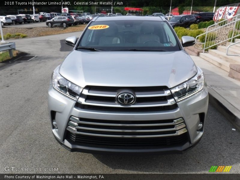 Celestial Silver Metallic / Ash 2018 Toyota Highlander Limited AWD