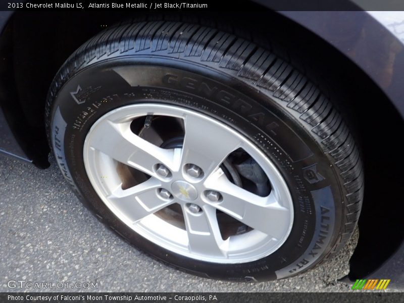 Atlantis Blue Metallic / Jet Black/Titanium 2013 Chevrolet Malibu LS