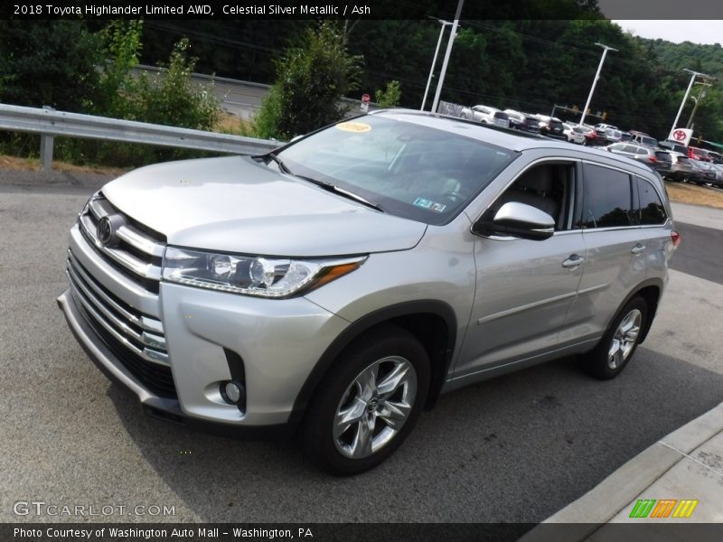 Celestial Silver Metallic / Ash 2018 Toyota Highlander Limited AWD