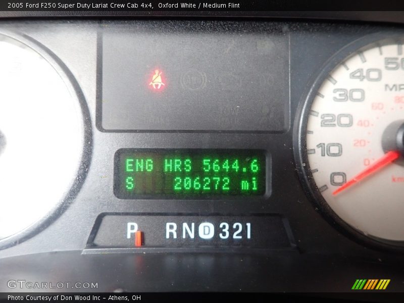 Oxford White / Medium Flint 2005 Ford F250 Super Duty Lariat Crew Cab 4x4