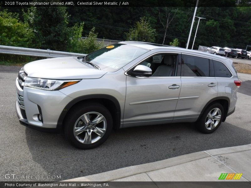Celestial Silver Metallic / Ash 2018 Toyota Highlander Limited AWD
