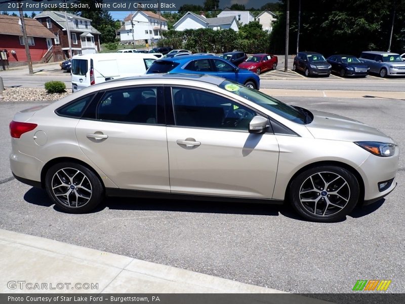 White Gold / Charcoal Black 2017 Ford Focus SEL Sedan