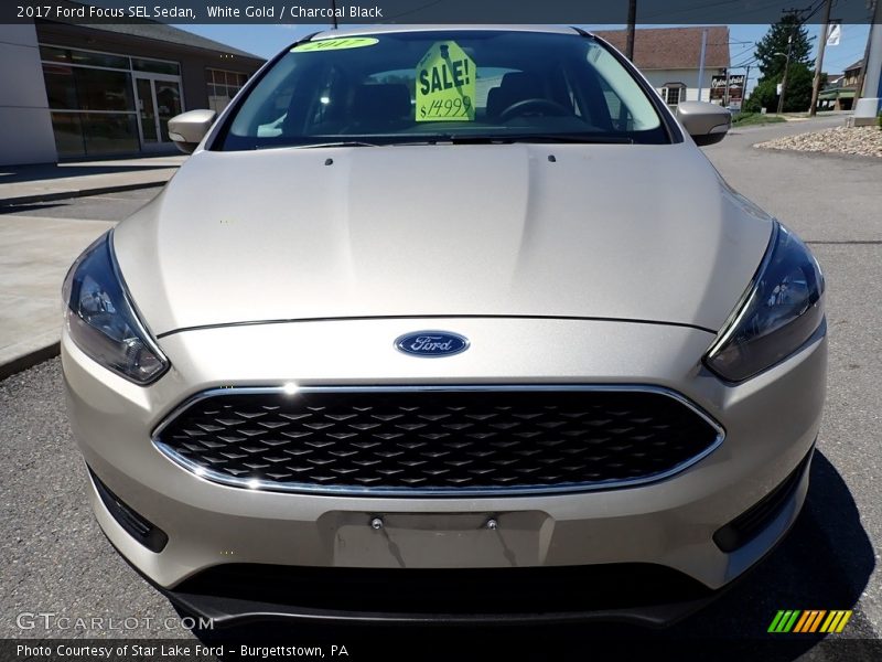 White Gold / Charcoal Black 2017 Ford Focus SEL Sedan