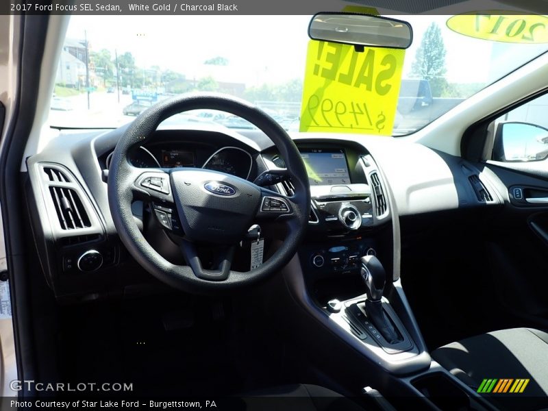 White Gold / Charcoal Black 2017 Ford Focus SEL Sedan