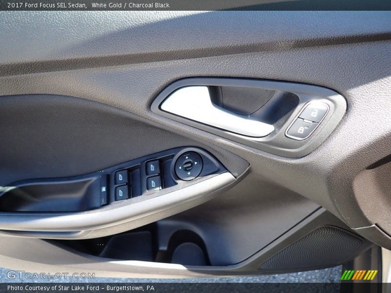 White Gold / Charcoal Black 2017 Ford Focus SEL Sedan