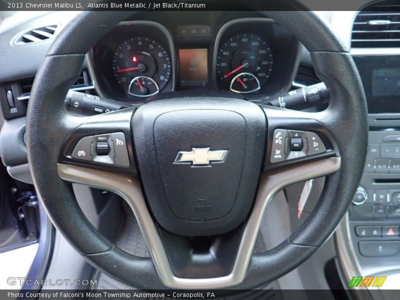 Atlantis Blue Metallic / Jet Black/Titanium 2013 Chevrolet Malibu LS
