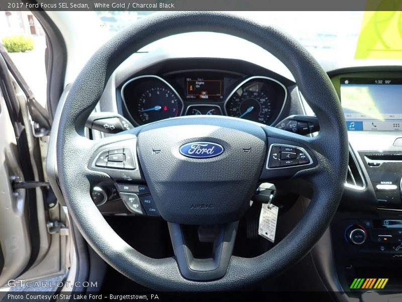 White Gold / Charcoal Black 2017 Ford Focus SEL Sedan