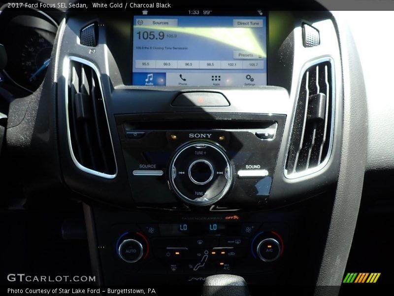 White Gold / Charcoal Black 2017 Ford Focus SEL Sedan