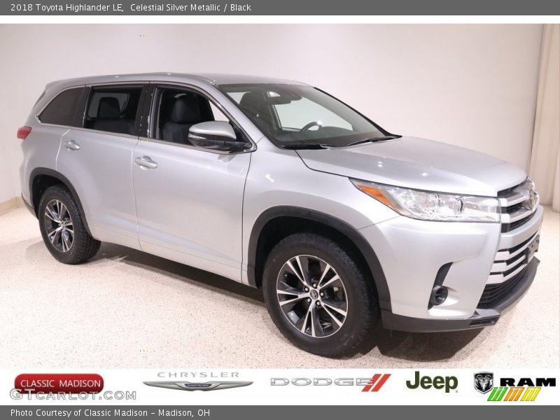Celestial Silver Metallic / Black 2018 Toyota Highlander LE
