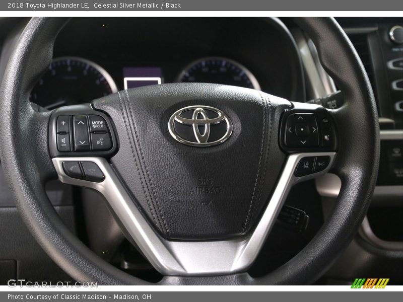 Celestial Silver Metallic / Black 2018 Toyota Highlander LE