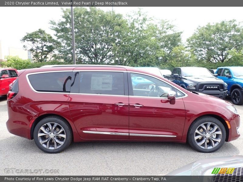 Velvet Red Pearl / Deep Mocha/Black 2020 Chrysler Pacifica Limited