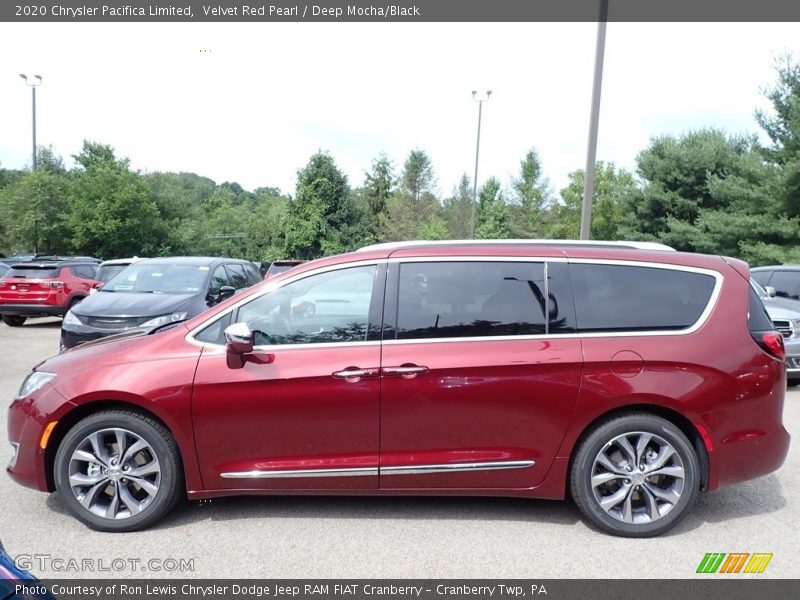 Velvet Red Pearl / Deep Mocha/Black 2020 Chrysler Pacifica Limited