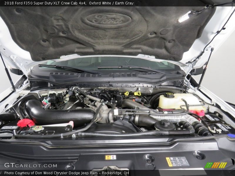 Oxford White / Earth Gray 2018 Ford F350 Super Duty XLT Crew Cab 4x4