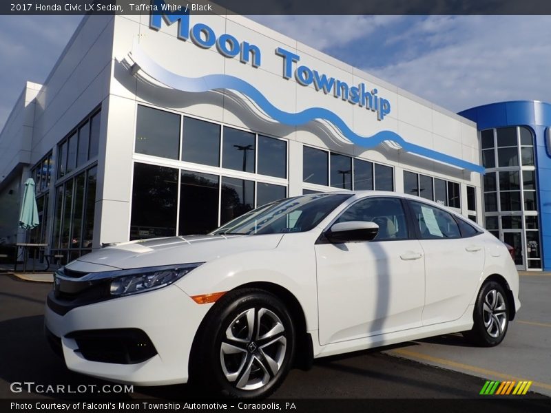 Taffeta White / Black 2017 Honda Civic LX Sedan