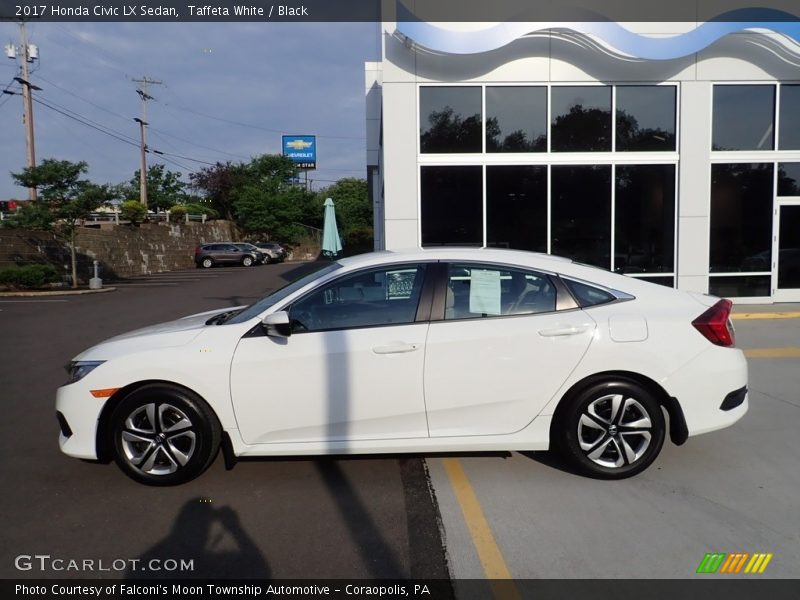 Taffeta White / Black 2017 Honda Civic LX Sedan