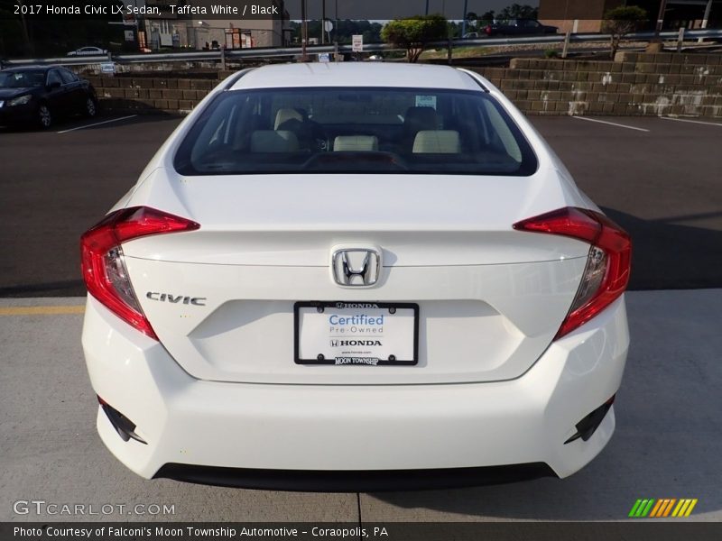 Taffeta White / Black 2017 Honda Civic LX Sedan