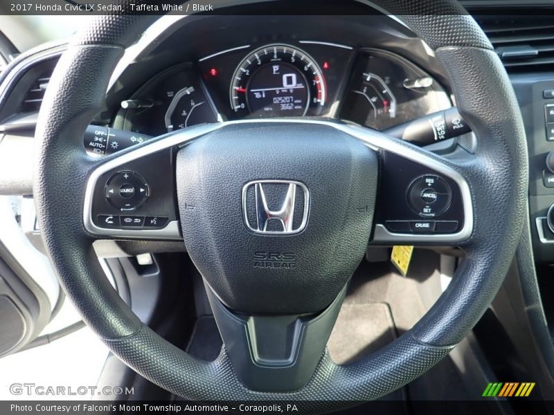 Taffeta White / Black 2017 Honda Civic LX Sedan