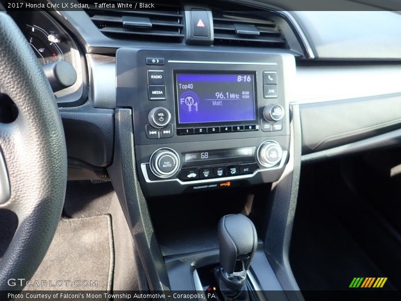 Taffeta White / Black 2017 Honda Civic LX Sedan