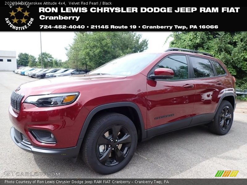 Velvet Red Pearl / Black 2020 Jeep Cherokee Altitude 4x4