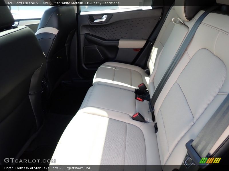 Star White Metallic Tri-Coat / Sandstone 2020 Ford Escape SEL 4WD