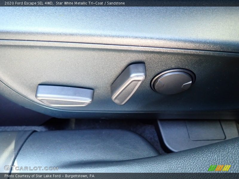 Star White Metallic Tri-Coat / Sandstone 2020 Ford Escape SEL 4WD
