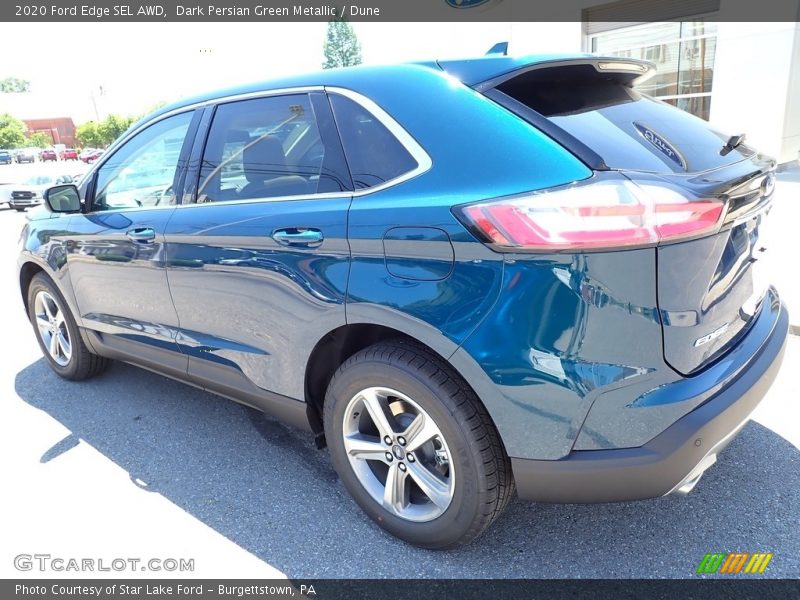 Dark Persian Green Metallic / Dune 2020 Ford Edge SEL AWD