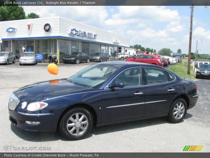 Midnight Blue Metallic / Titanium 2008 Buick LaCrosse CXL