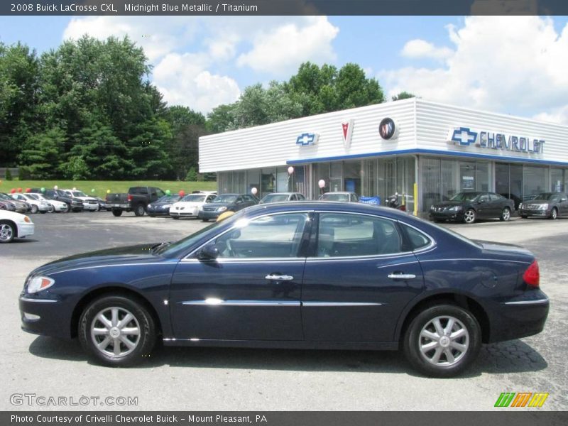 Midnight Blue Metallic / Titanium 2008 Buick LaCrosse CXL