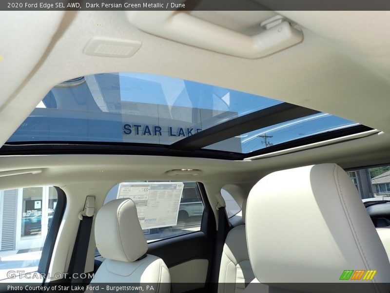 Dark Persian Green Metallic / Dune 2020 Ford Edge SEL AWD