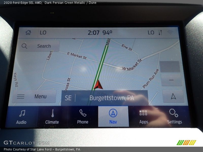 Dark Persian Green Metallic / Dune 2020 Ford Edge SEL AWD