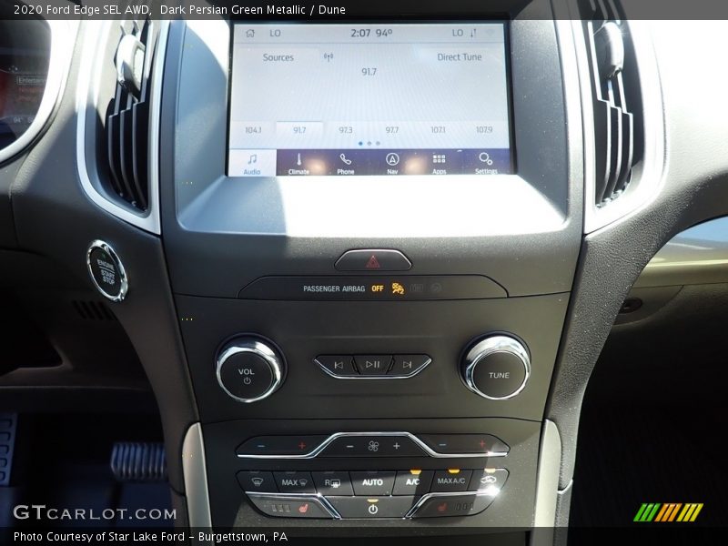 Dark Persian Green Metallic / Dune 2020 Ford Edge SEL AWD