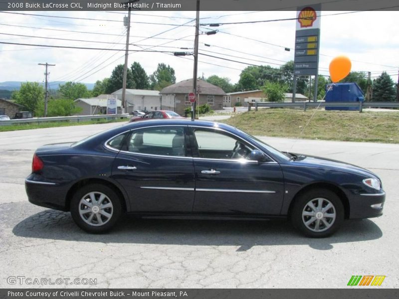 Midnight Blue Metallic / Titanium 2008 Buick LaCrosse CXL