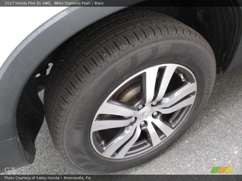 White Diamond Pearl / Black 2017 Honda Pilot EX AWD